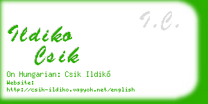 ildiko csik business card