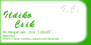 ildiko csik business card